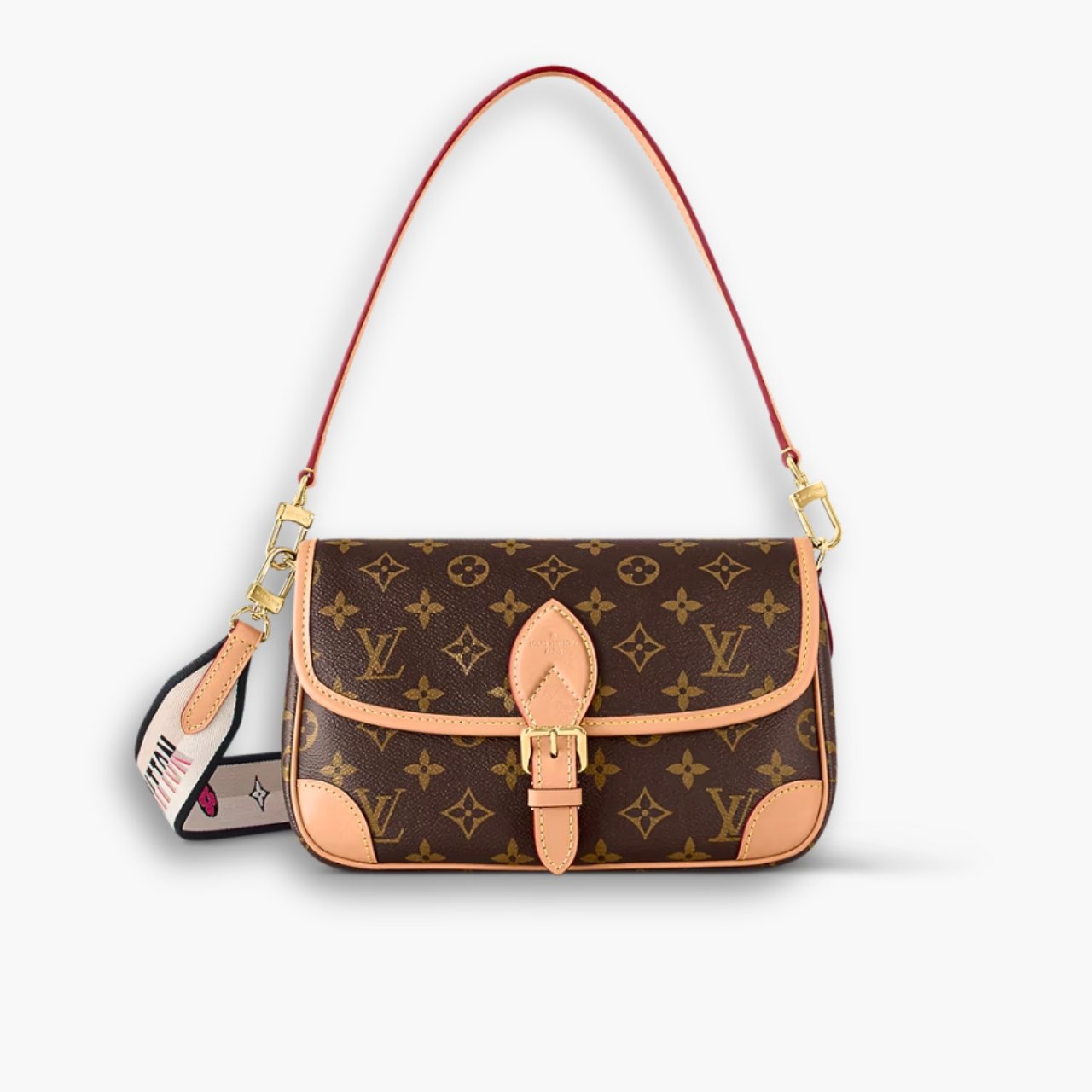 ELG_TNB1150-10.jpg Louis Vuitton Diane Bag Monogram Brown 24cm M45985 - Image 1