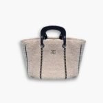 Chanel Deauville Large Shopping Bag Shearling Grey 40cm