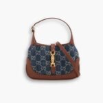 Gucci Jackie 1961 Shoulder Bag Blue And Ivory 19cm 637092 2KQGG 8375