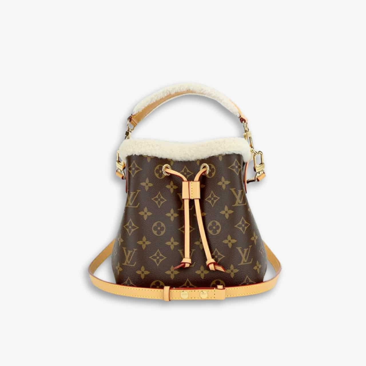 ELG_VLB1183.jpg Louis Vuitton NéoNoé BB Bucket Bag Monogram Coated Canvas Shearling 25Cm - Image 1