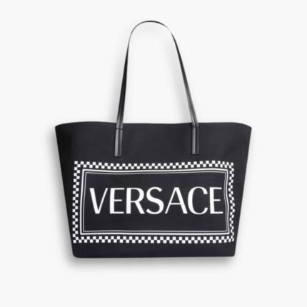 Versace Canvas Tote Bag Black 36cm