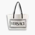 Versace Canvas Tote Bag White 36cm