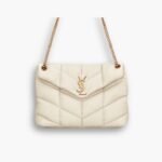 Saint Laurent Puffer Medium White 35Cm