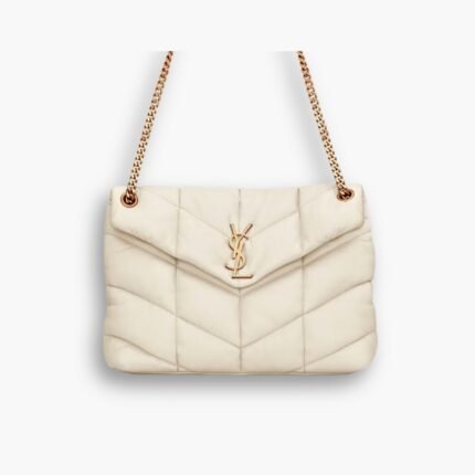 Saint Laurent Puffer Medium White 35Cm