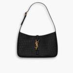 Saint Laurent Le 5 À 7 Croccodile Black 25Cm