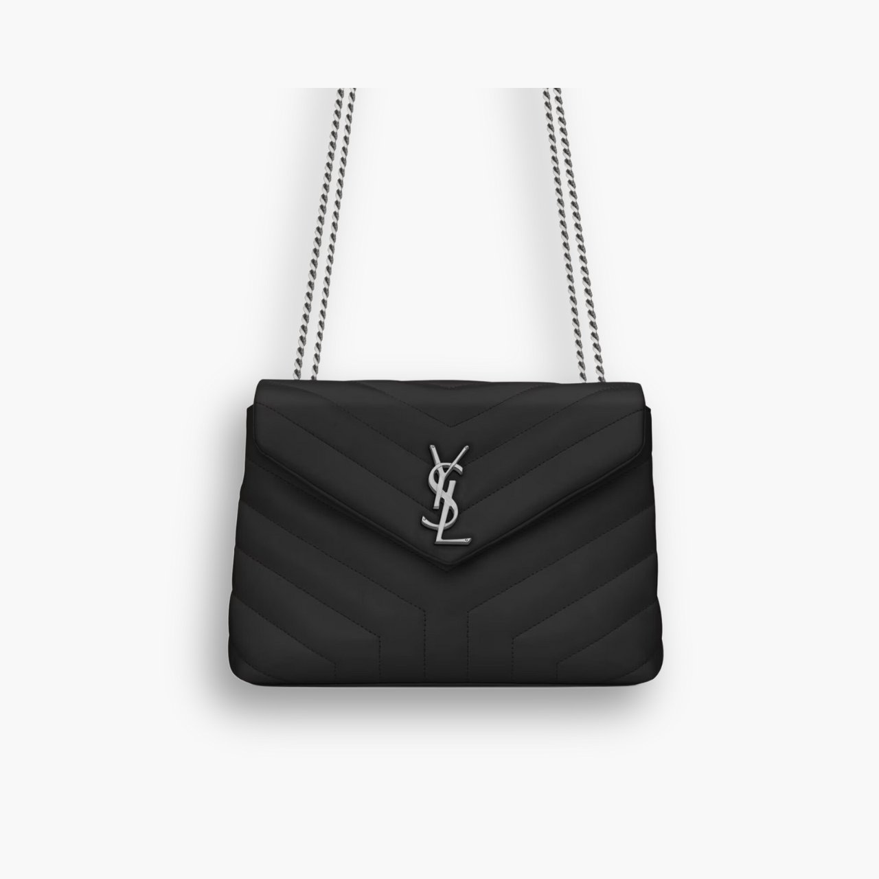 ELG_YSLB1082.jpg Saint Laurent Loulou Small Back Nickel 25cm - Image 1