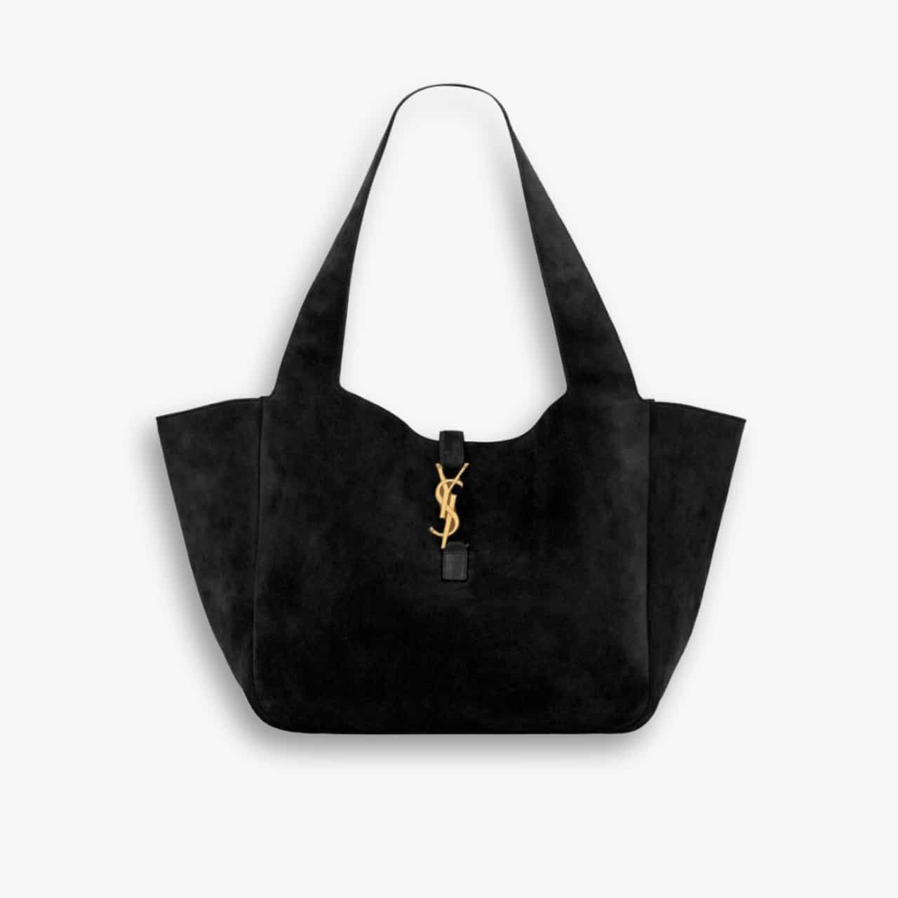 ELG_YSLB1129.jpg Saint Laurent Le 5 à 7 Bea in Suede Black 55cm - Image 1