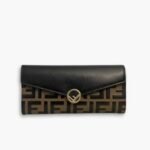 Fendi Continental Wallet Black 19cm