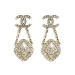 Chanel Cc Crystal Earrings