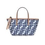 Fendi Mini Roll Ff Jacquard Mini Bag Midnight Blue 18Cm