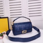 Fendi Baguette Nappa Bag Blue 27cm 8BR600A72VF19PO - Image 2