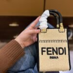 Fendi Sunshine Mini Straw Tote 19cm - Image 2