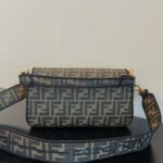 Fendi Baguette Jacquard FF Fabric Bag 26cm 8BR600A6V5F17U4 - Image 6