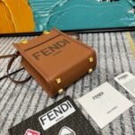 Fendi Sunshine Mini Bag Brown 18cm 8BS051 - Image 3