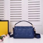 Fendi Baguette Nappa Bag Blue 27cm 8BR600A72VF19PO - Image 4
