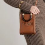Fendi Sunshine Mini Bag Brown 18cm 8BS051 - Image 5