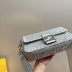 Fendi Baguette Bag Silver Crystal 25cm - Image 4