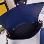 Fendi Baguette Nappa Bag Blue 27cm 8BR600A72VF19PO - Image 6