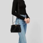 Fendi Peekaboo Iconic Bag  Black 23cm - Image 6