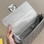 Fendi Baguette Bag Silver Crystal 25cm - Image 6