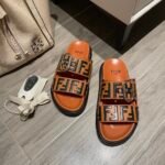 Fendi Ff Double Band Slide Light Brown - Image 10