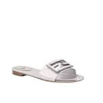 Fendi Baguette Silver Nappa Leather Slides 8R8136Ai16F0Ge7