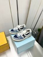 Fendi Match Suede Low Tops Denim Blue 7E1495Amf1F1Jid - Image 7