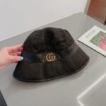 Gucci Canvas Bucket Hat With Double G Black 576587 4HG53 1060 - Image 6