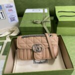 Gucci Marmont Mini Bag Beige 23 cm 446744 UM8AN 2754 - Image 2
