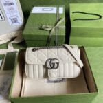 Gucci Marmont Mini Bag White 23 cm 446744 UM8AN 9022 - Image 2