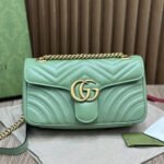 Gucci Marmont Bag Green 26 cm 443497 AABZC 3408 - Image 2