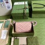 Gucci Marmont Bag Pink 16.5 cm 699757 UM8KV 5909 - Image 3