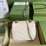 Gucci Marmont Mini Bag White 18cm 739682 AABZC 9022 - Image 3