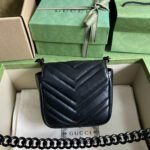 Gucci Marmont Belt Bag Black 12.5 cm 739599 UM8KV 1000 - Image 4