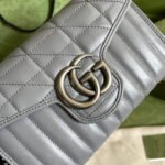 Gucci Marmont Mini Matelasse Bag Grey 20cm - Image 5