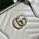Gucci Marmont Small Top Handle Bag White 27 cm 746319 AABZB 9022 - Image 5