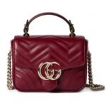 Gucci Gg Marmont Mini Top Handle Bag Rosso Ancora Red 17cm ‎811238 AAECK 6207 - Image 5