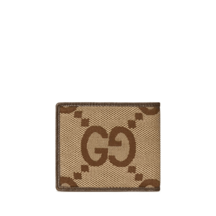Gucci Jumbo Gg Wallet Camel And Ebony Canvas 11Cm 699308