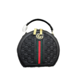 Gucci Ophidian Round Bag Black 20Cm