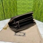 Gucci Monogram Canvas Zip Long Wallet Dark Brown 19.5Cm - Image 5