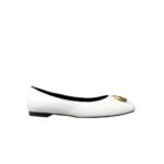 Gucci Women’S Ballet Flat With Gc Logo White