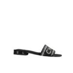 Chanel 24P Beaded Diamond Slippers Black