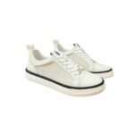 Gucci Men’S Platform Sneaker Leather White With Black Edge