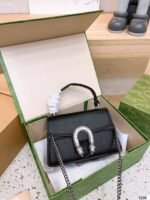 Gucci Dionysus Mini Top Handle Bag Black 18Cm 752029 Caogn 1155 - Image 5