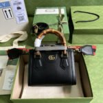 Gucci Diana Tote Bag Black 20cm 702732 U3ZDT 1073 - Image 2