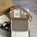 Gucci Horsebit 1955 Bag Beige White 25cm 602204 92TCG 9761 - Image 3