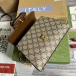 Gucci Horsebit 1955 Bag Ebony Brown 22cm 703848 92TCK 8563 - Image 6