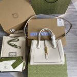 Gucci Jackie 1961 Medium Tote Bag White 30 cm 649016 0YK0G 9022 - Image 2