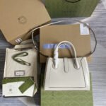 Gucci Jackie 1961 Medium Tote Bag White 30 cm 649016 0YK0G 9022 - Image 3