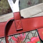 Gucci Ophidia GG Flora Medium Tote In Red 44cm - Image 3